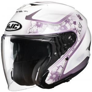 Offener Motorradhelm HJC i31 Iona MC8 weiß-lila