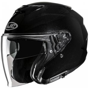 Offener Motorradhelm HJC i31 Solid metallic schwarz