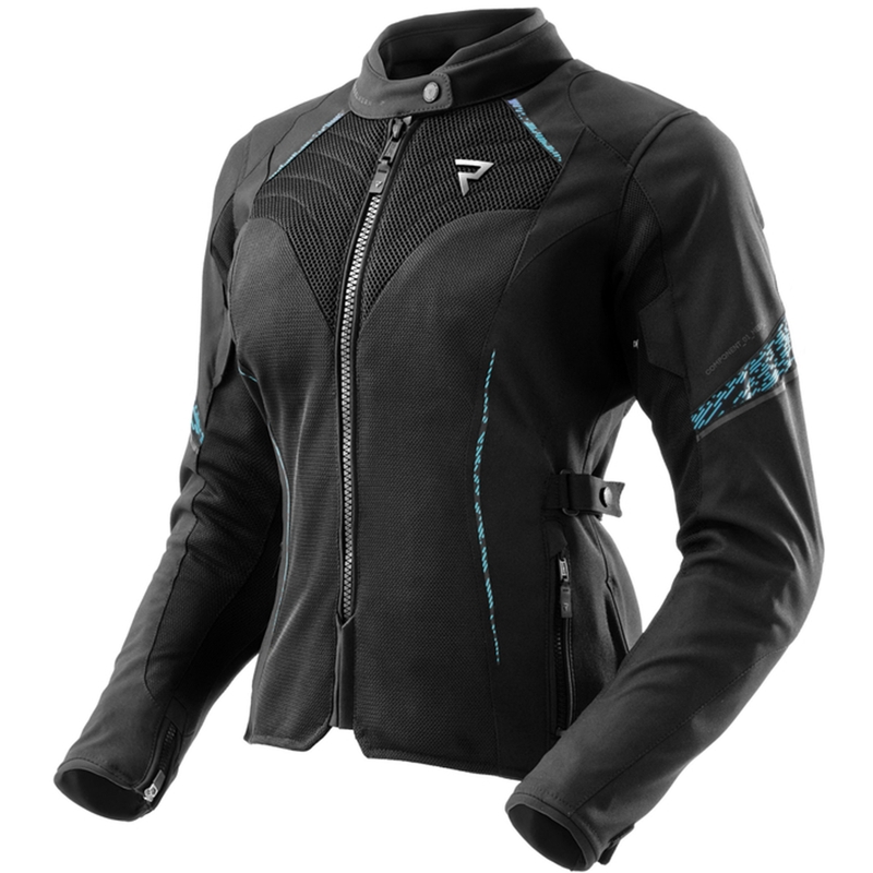 Damen Rebelhorn Jax Motorradjacke Schwarz-Mint