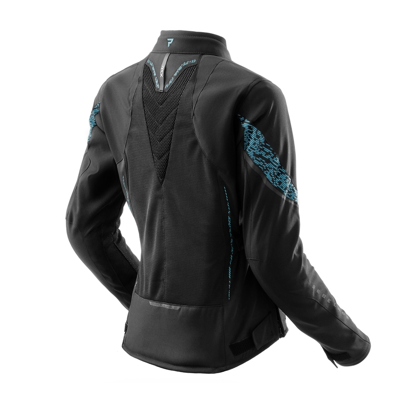 Damen Rebelhorn Jax Motorradjacke Schwarz-Mint