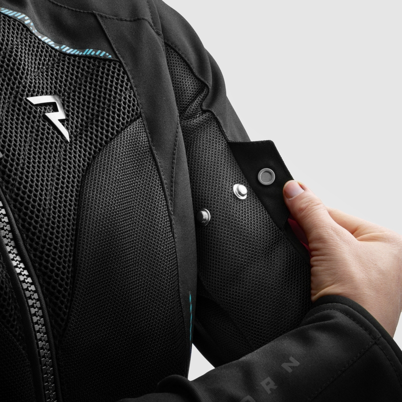 Damen Rebelhorn Jax Motorradjacke Schwarz-Mint