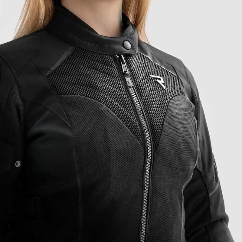 Damen-Motorradjacke Rebelhorn Jax schwarz