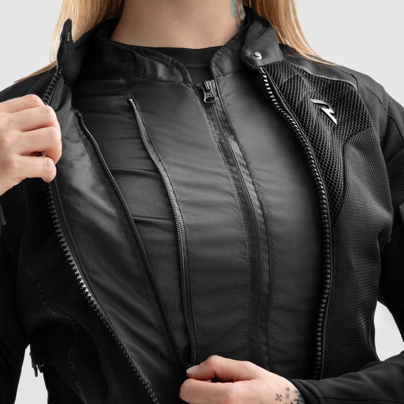 Damen-Motorradjacke Rebelhorn Jax schwarz
