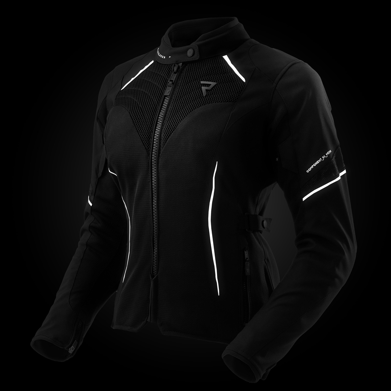 Damen-Motorradjacke Rebelhorn Jax schwarz
