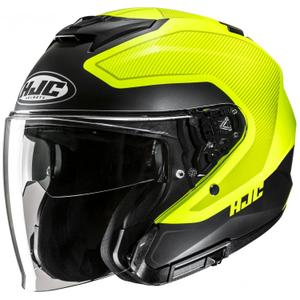 Offener Motorradhelm HJC i31 Tevis MC3HSF fluo gelb-schwarz