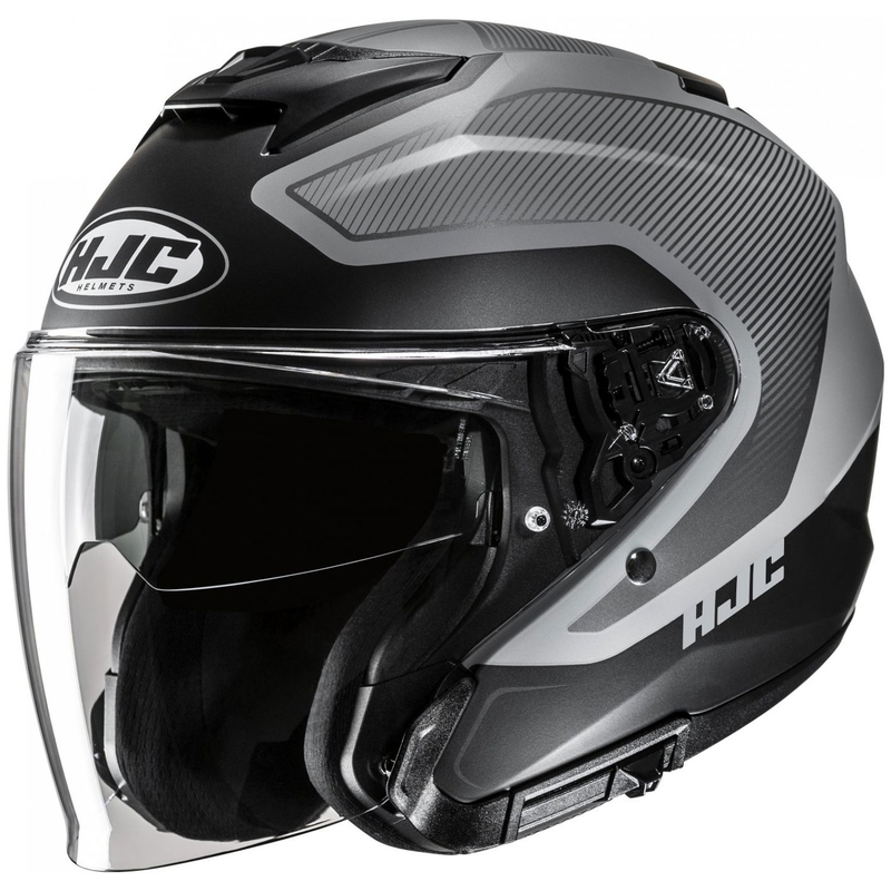 Offener Motorradhelm HJC i31 Tevis MC5SF grau-schwarz