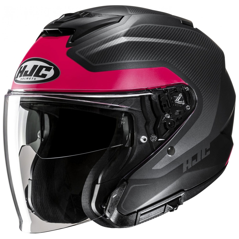 Offener Motorradhelm HJC i31 Tevis MC8SF rot-schwarz