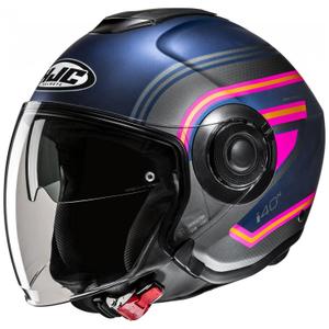 HJC i40N Linia MC28SF Offener Motorradhelm Blau-Grau-Rosa