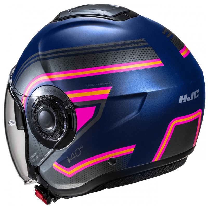 HJC i40N Linia MC28SF Offener Motorradhelm Blau-Grau-Rosa