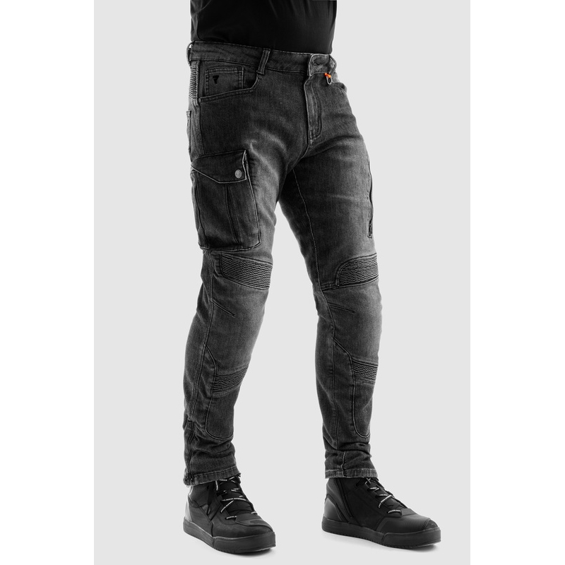 Motorradjeans Rebelhorn Vandal Mono schwarz gewaschen