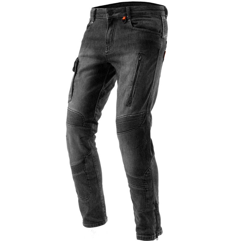Rebelhorn Vandal Mono verwaschene schwarze Biker-Jeans