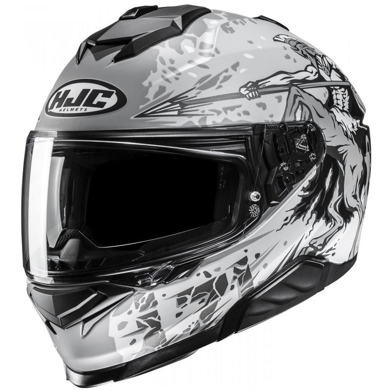 Integrierter Motorradhelm HJC i71 Taurus MC10SF grau-schwarz
