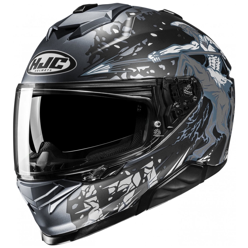 Integrierter Motorradhelm HJC i71 Taurus MC5SF schwarz-grau
