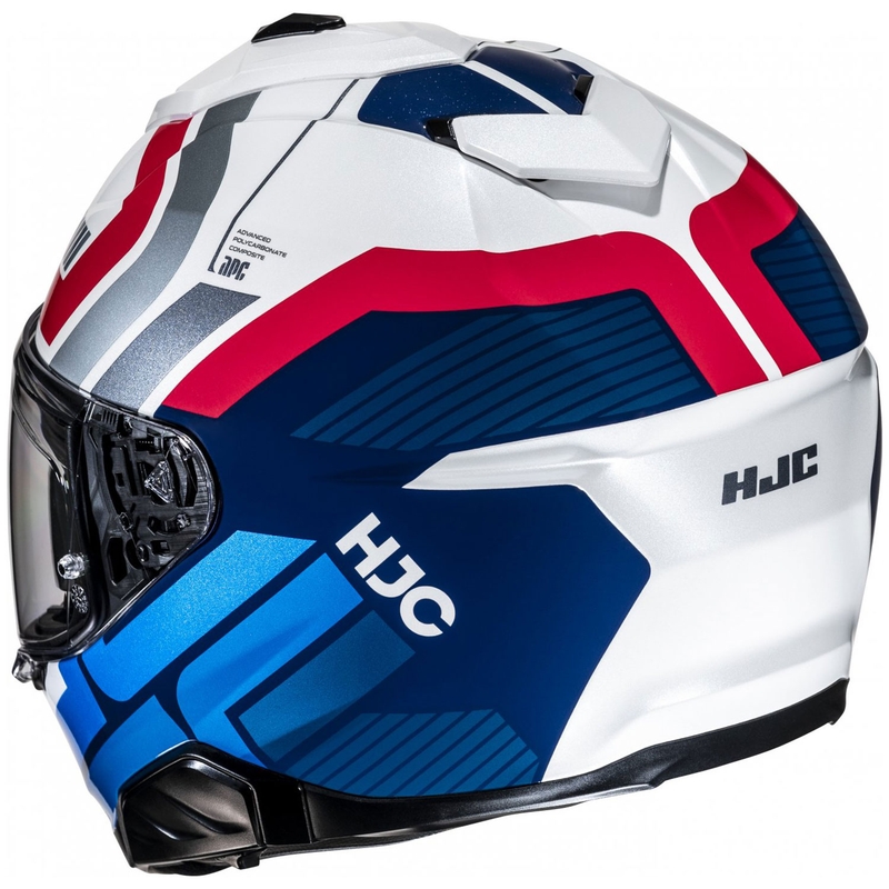 HJC i71 Viz MC21 Weiß-Blau-Rot Integraler Motorradhelm