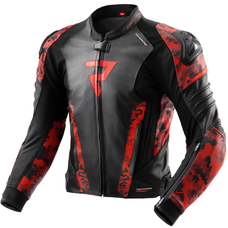 Motorrad-Lederjacke Rebelhorn Veloce schwarz-camorot