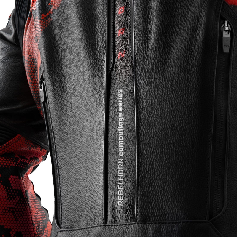 Motorrad-Lederjacke Rebelhorn Veloce schwarz-camorot