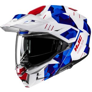 Klappbarer Motorradhelm HJC i80 Roki MC21 weiß-blau-rot