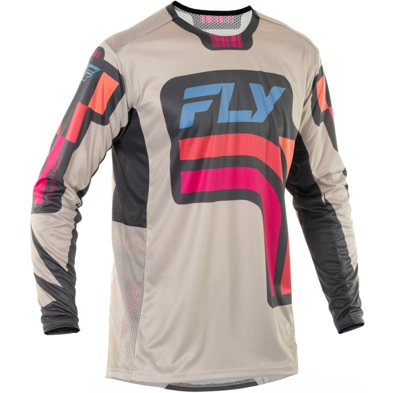 Motocross-Trikot FLY Racing Lite Vice grau-rosa