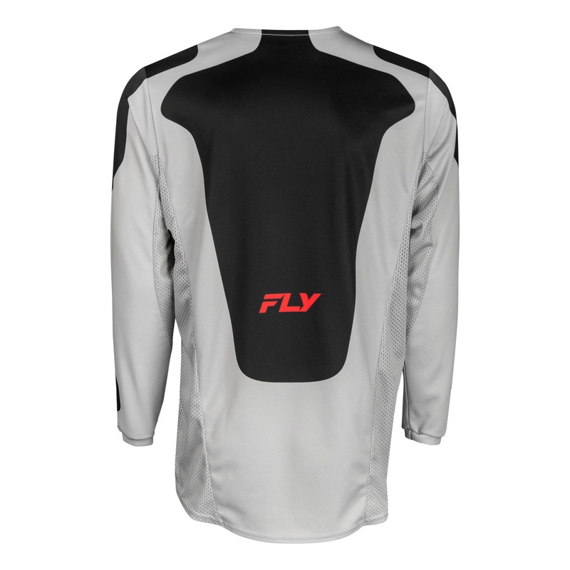Motocross-Trikot FLY Racing Kinetic Sym grau-rot-schwarz
