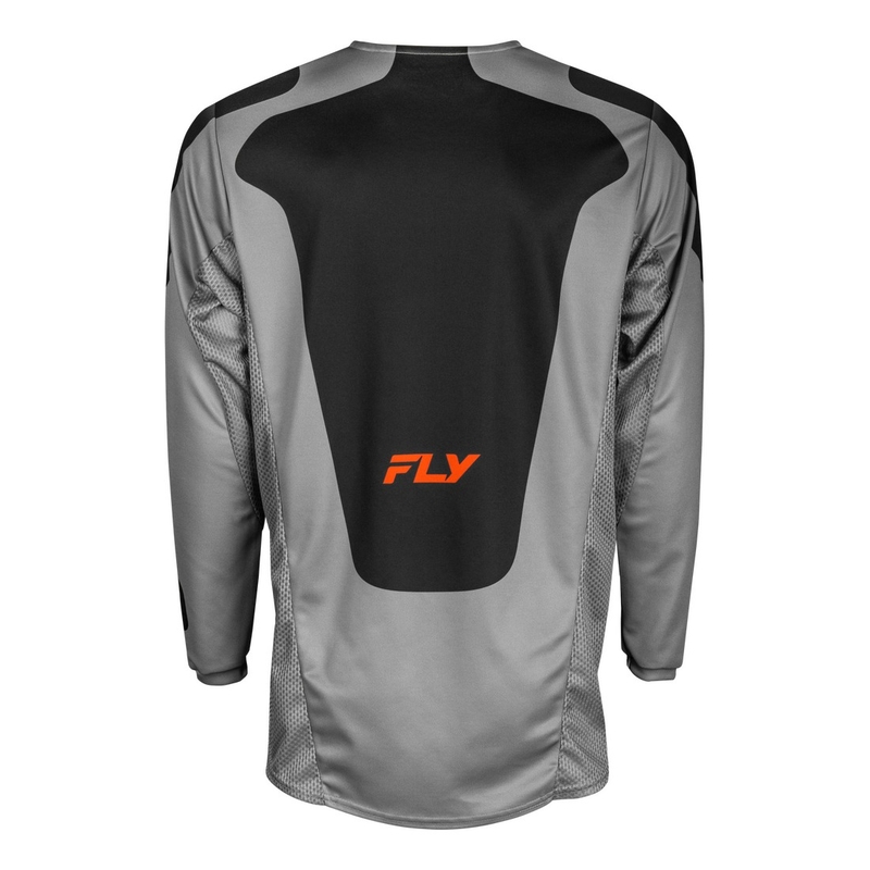 Motocross-Trikot FLY Racing Kinetic Sym grau-orange-schwarz