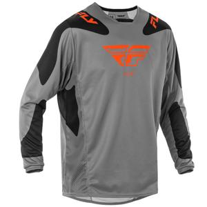 Motocross-Trikot FLY Racing Kinetic Sym grau-orange-schwarz
