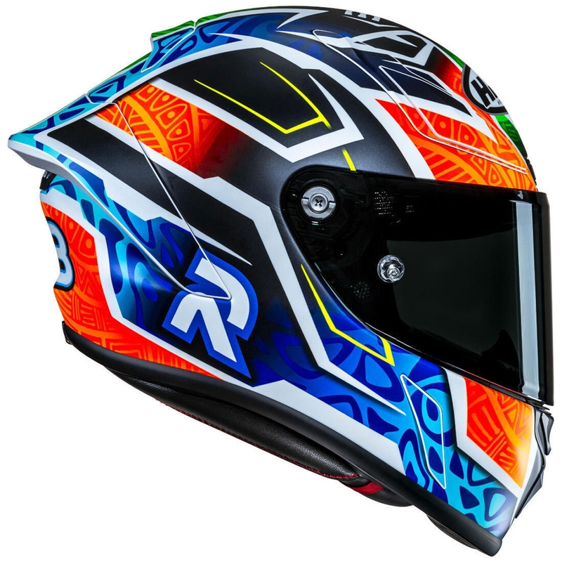 Integralhelm Motorrad HJC RPHA 1 Binder Replica MC27SF schwarz-orange-blau