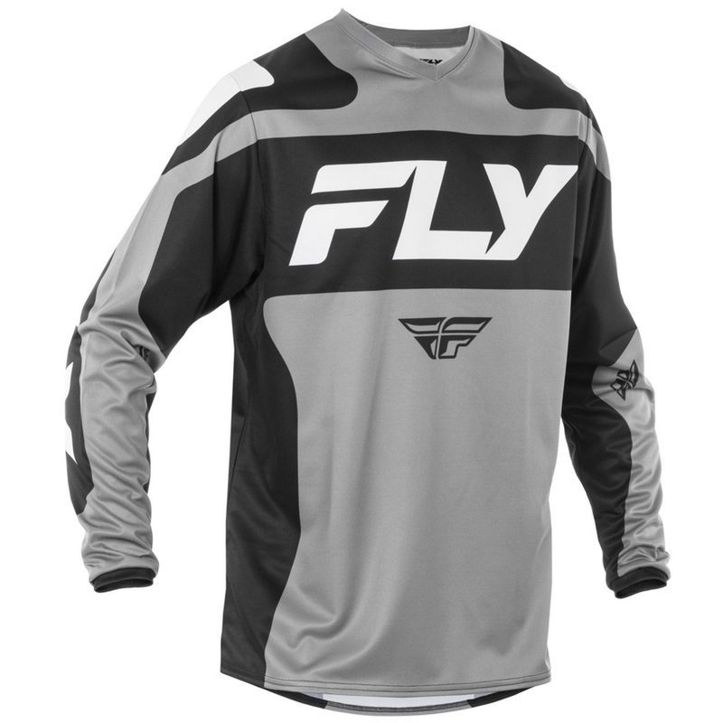 Motocross-Trikot FLY Racing F-16 grau-schwarz-weiß