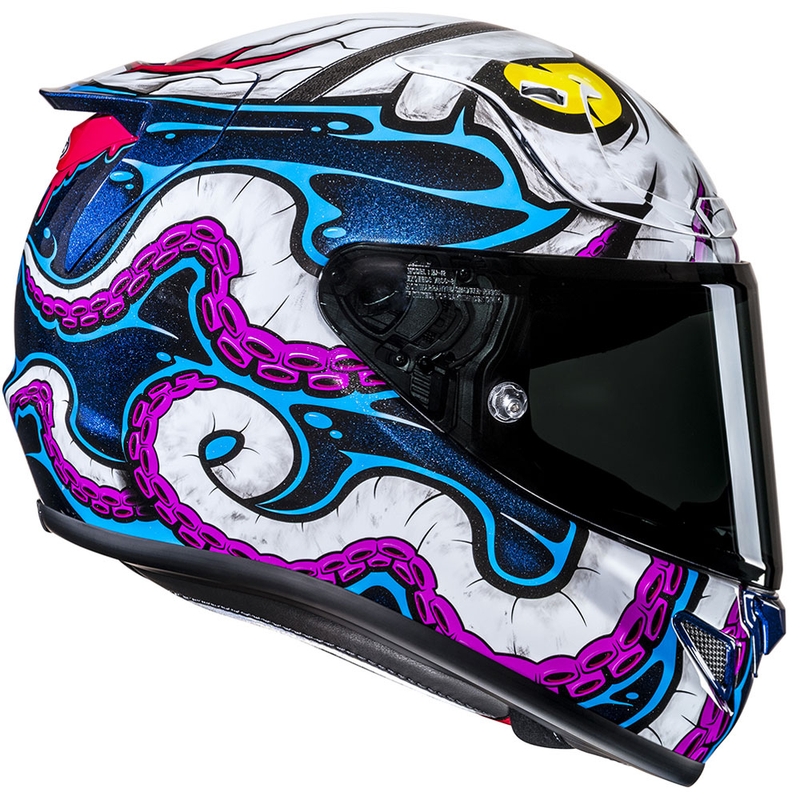 HJC RPHA 12 Kraken MC28 weiß-blau-schwarzer Integral-Motorradhelm