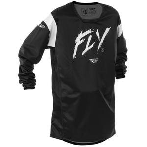 FLY Racing Kinetic Stoke Kinder-Motocross-Trikot Schwarz-Weiß