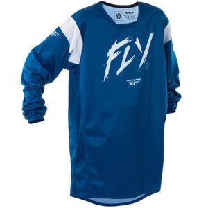 Kinder Motocross-Trikot FLY Racing Kinetic Stoke blau-weiß