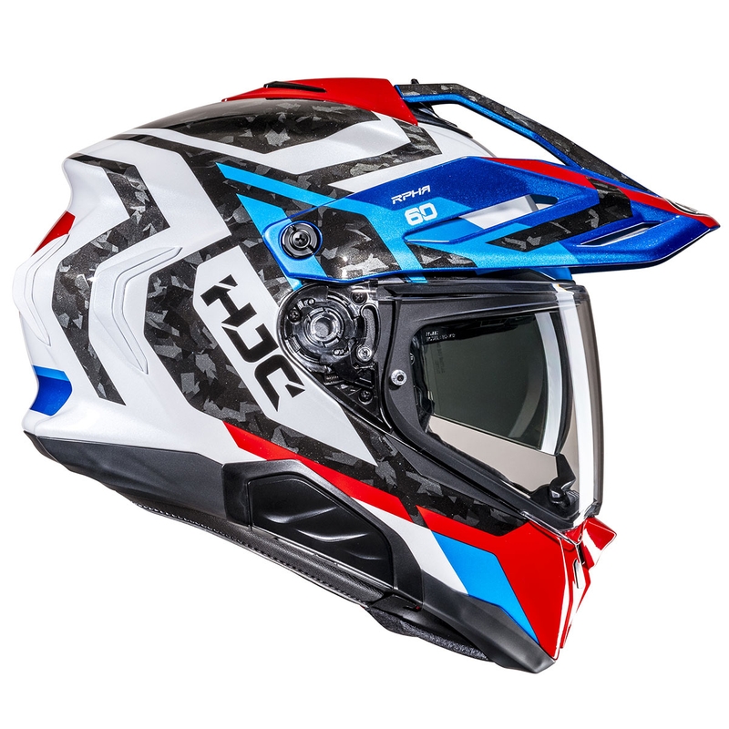 Enduro-Motorradhelm HJC RPHA 60 Dakar MC21 blau-schwarz-weiß