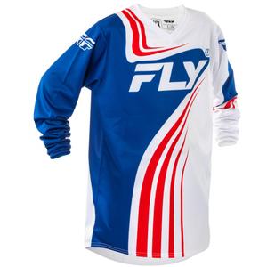 FLY Racing F-16 rot-weiß-blaues Kinder-Motocross-Trikot