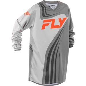 FLY Racing F-16 grau-oranges Kinder-Motocross-Trikot