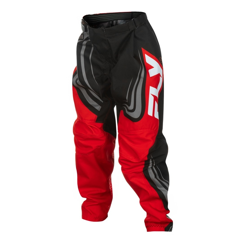 FLY Racing F-16 Kinder Motocrosshose Schwarz-Rot-Weiß