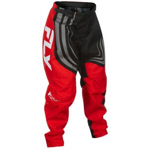 FLY Racing F-16 Kinder Motocrosshose Schwarz-Rot-Weiß