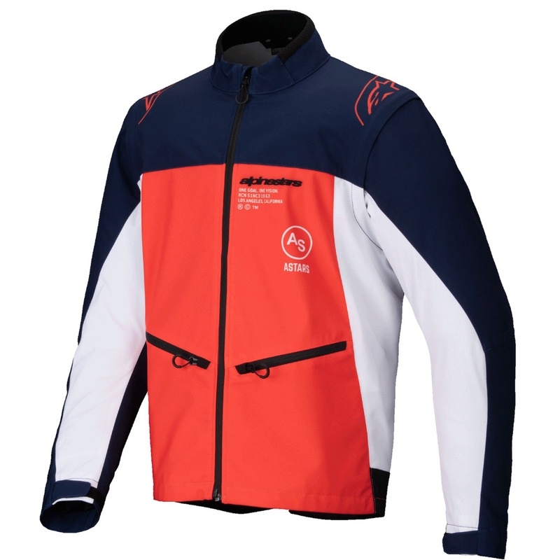 Alpinestars Lite Dura Softshell Blau-Orange-Weiße Softshelljacke