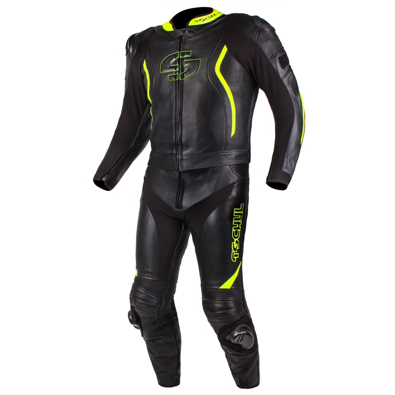 Herren Tschul 535 schwarz-fluorgelber Jumpsuit Ausverkauf