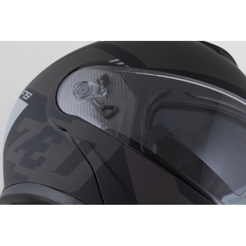 Klappbarer Motorradhelm ZED F19 mattschwarz-grau