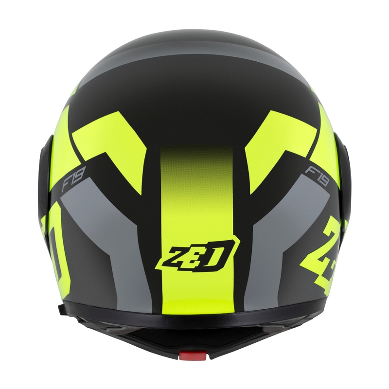 Klappbarer Motorradhelm ZED F19 Schwarz-Fluogelb