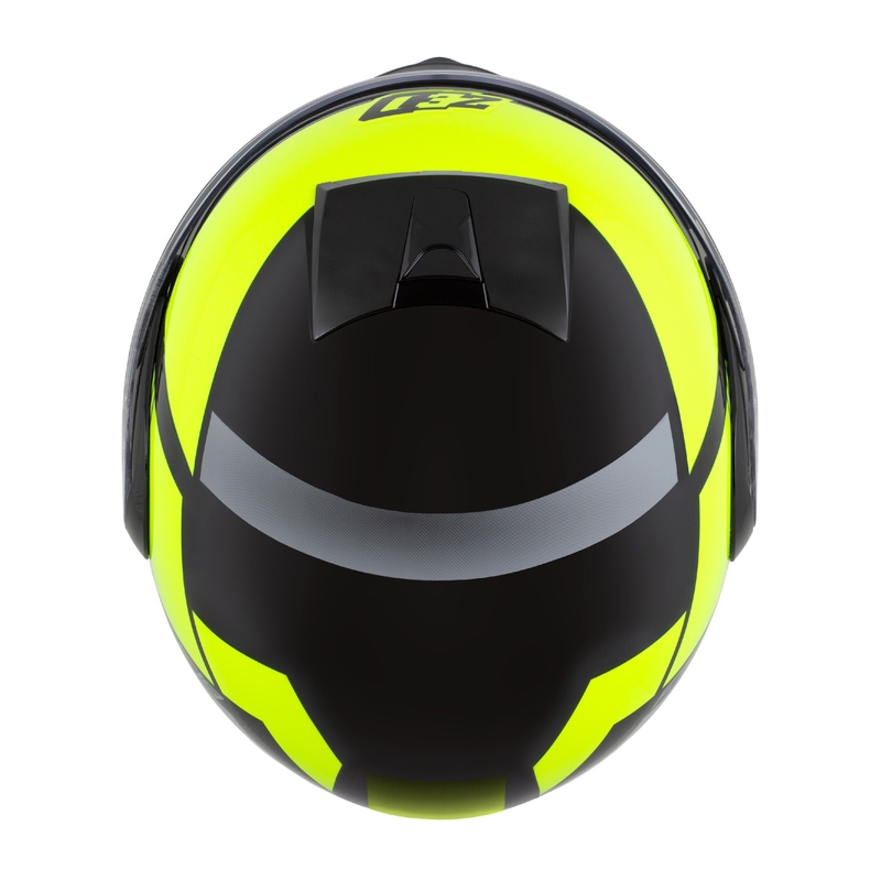 Klappbarer Motorradhelm ZED F19 Schwarz-Fluogelb
