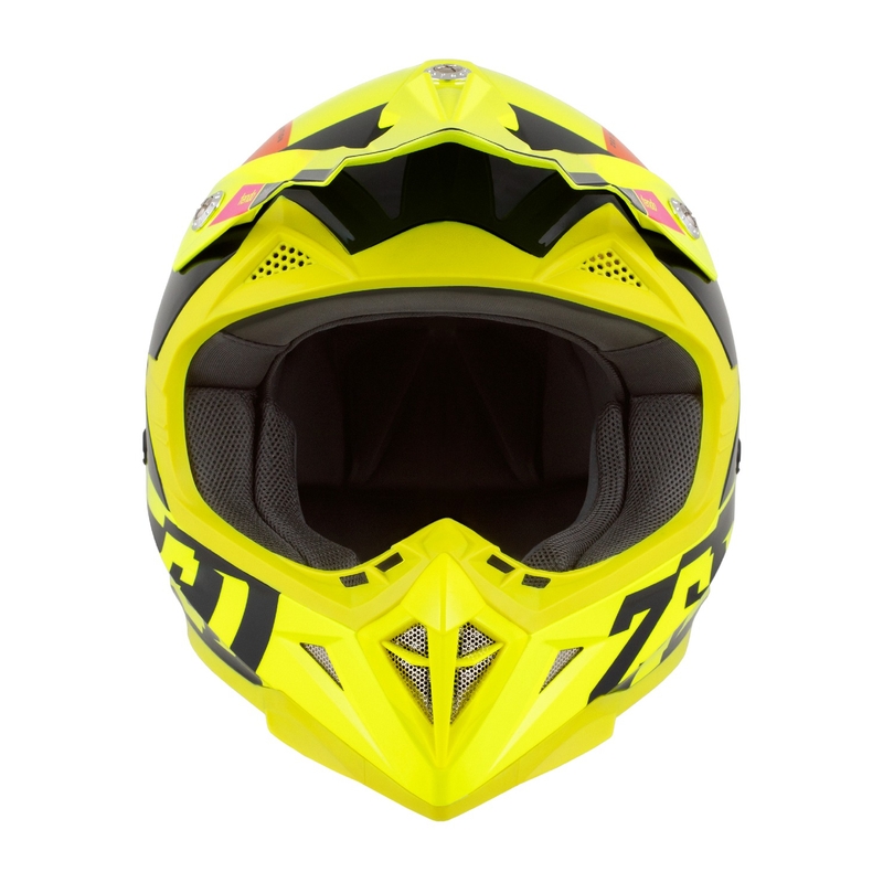 Kinder-Motocross-Helm ZED X1.9 Tendo fluo gelb-rosa-orange-schwarz
