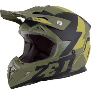Kinder-Motocross-Helm ZED X1.9 Tendo dunkelgrün-hellgrün