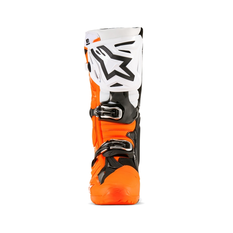 Motorradstiefel Alpinestars Tech 10 Enduro fluo orange-schwarz-weiß