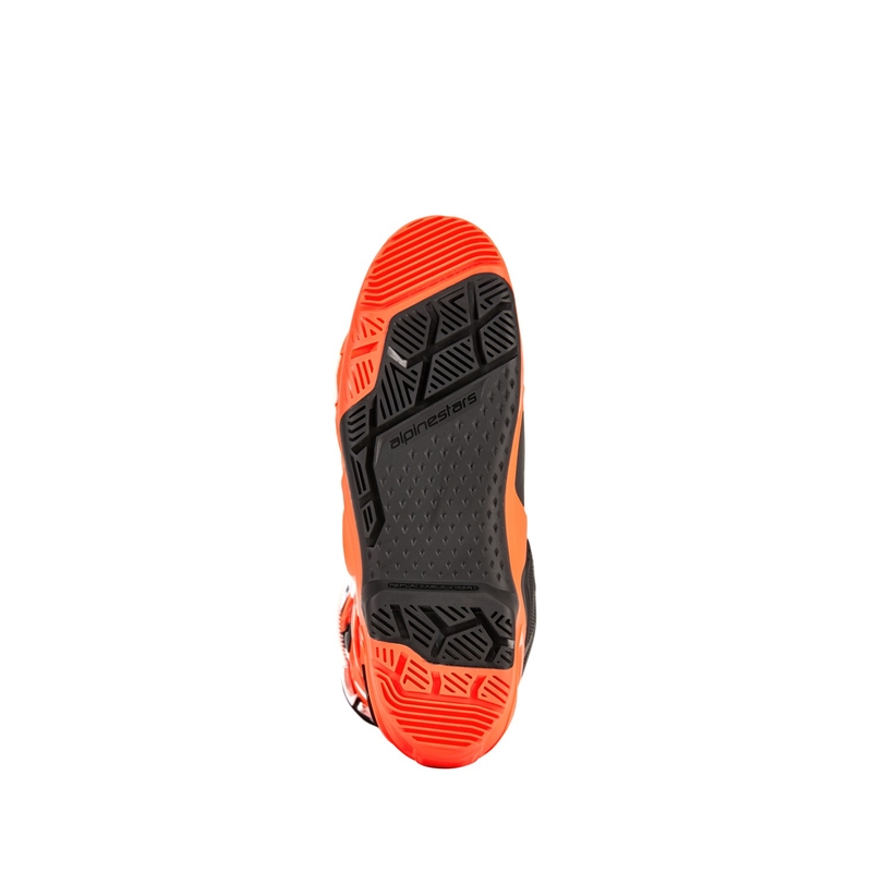 Motorradstiefel Alpinestars Tech 10 Enduro fluo orange-schwarz-weiß