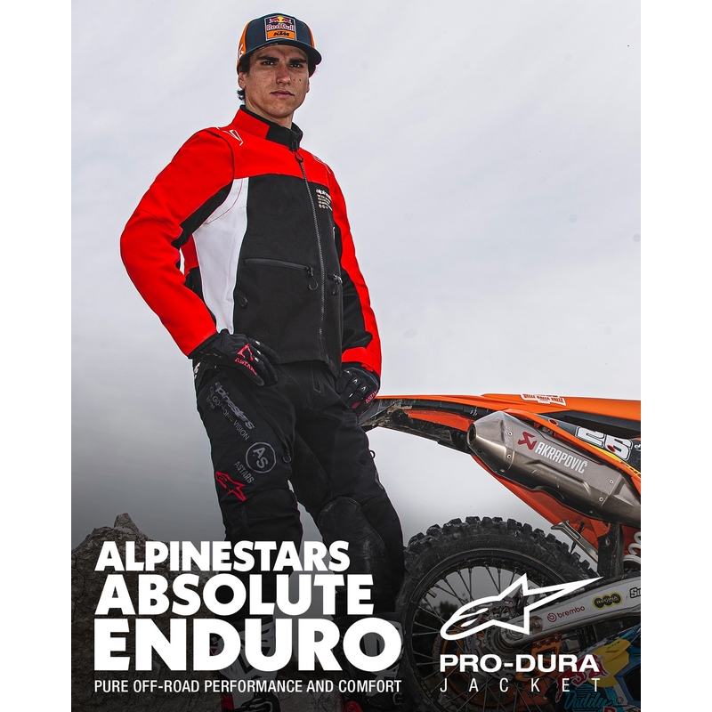 Alpinestars PRO-Dura Jacke Schwarz-Rot-Weiß