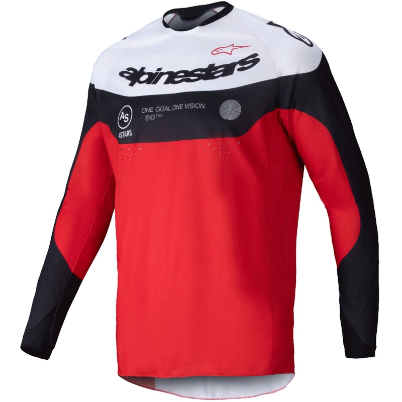 Alpinestars PRO-Dura Motocross-Trikot Schwarz-Rot-Weiß