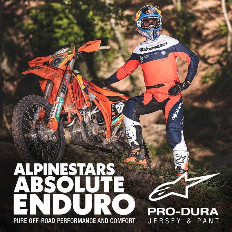 Alpinestars PRO-Dura Motocross-Trikot blau-orange-weiß