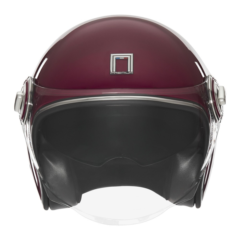 Offener Motorradhelm NOX PREMIUM Heritage bordeaux