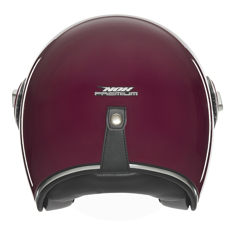 Offener Motorradhelm NOX PREMIUM Heritage bordeaux