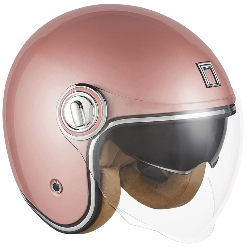 Offener Motorradhelm NOX PREMIUM Heritage Roségold